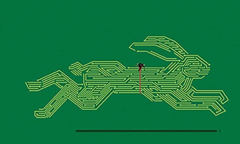 التكنولوجيات المسرعة - صورة لأرنب رقمي يركض